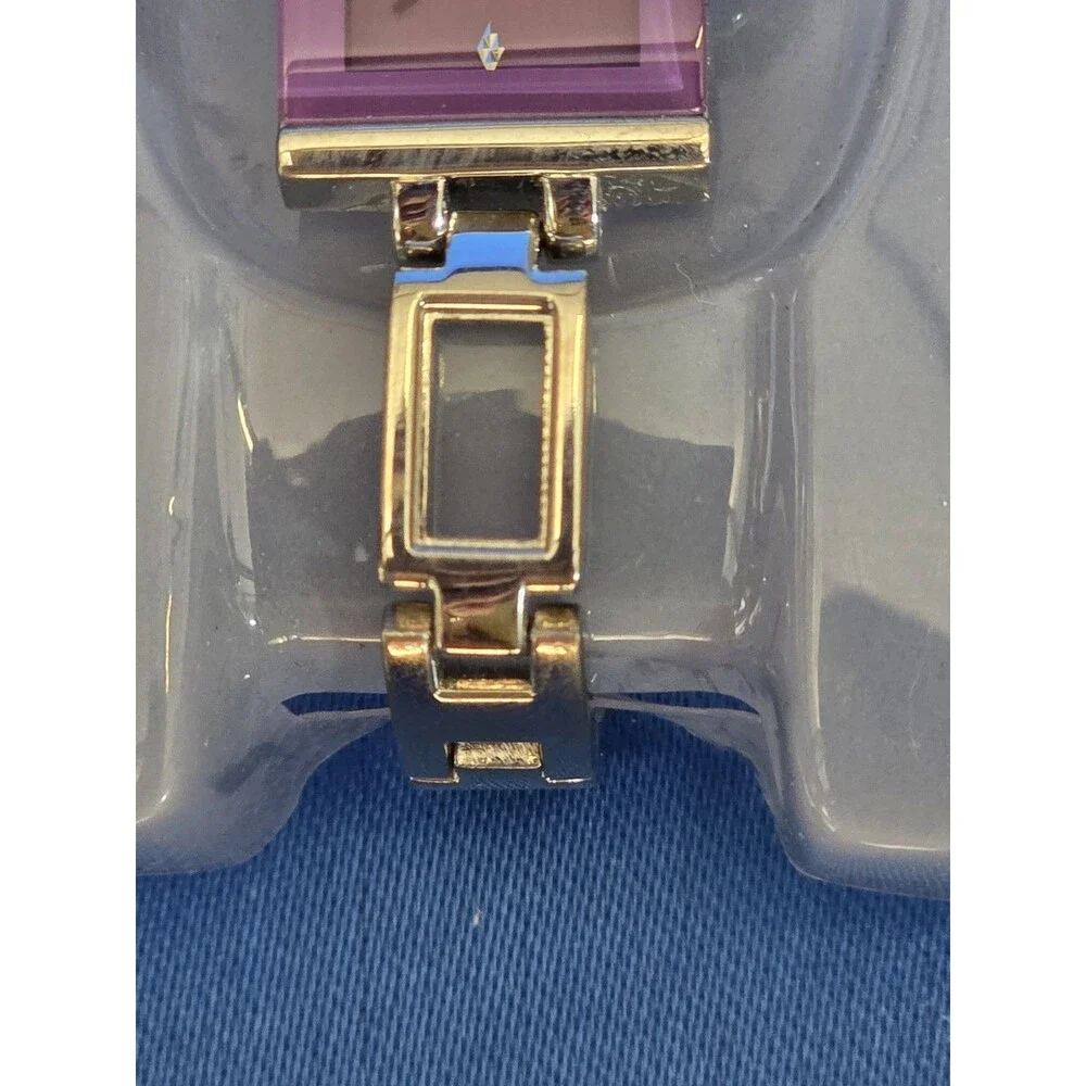 Lei Ladies Silver Toned Purple Dial Quartz Watch NIB Model 9285 002